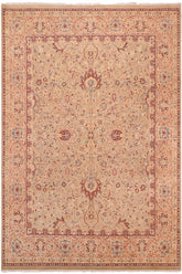 Traditional Kashan Karyl Taupe Tan Hand Knotted Area rugs 8 x 10