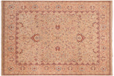 handmade Traditional Kashan Taupe Tan Hand Knotted RECTANGLE 100% WOOL area rug 8 x 10