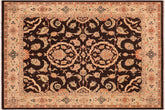handmade Traditional Kafkaz Brown Tan Hand Knotted RECTANGLE 100% WOOL area rug 8x10