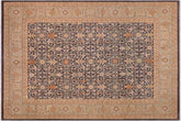 handmade Transitional Kafkaz Charcoal Lt. Gray Hand Knotted RECTANGLE 100% WOOL area rug 8x10