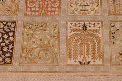 handmade Transitional Design Lt. Gray Lt. Gray Hand Knotted RECTANGLE 100% WOOL area rug 8' x 10'