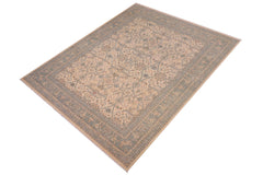 handmade Traditional Kafkaz Beige Green Hand Knotted RECTANGLE 100% WOOL area rug 8x10