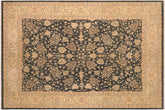 handmade Traditional Kafkaz Charcoal Tan Hand Knotted RECTANGLE 100% WOOL area rug 8x10