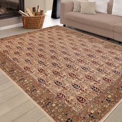 handmade Transitional Kafkaz Tan Green Hand Knotted RECTANGLE 100% WOOL area rug 9' x 12'