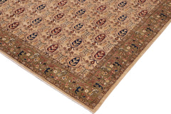 handmade Transitional Kafkaz Tan Green Hand Knotted RECTANGLE 100% WOOL area rug 9' x 12'