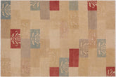 handmade Modern Kafkaz Tan Beige Hand Knotted RECTANGLE 100% WOOL area rug 9' x 12'
