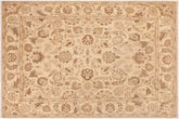 handmade Transitional Kafkaz Beige Lt. Blue Hand Knotted RECTANGLE 100% WOOL area rug 9' x 12'
