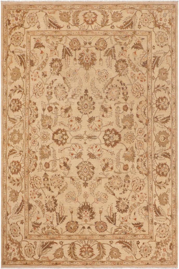 handmade Traditional Kafkaz Beige Lt. Blue Hand Knotted RECTANGLE 100% WOOL area rug 9 x 12