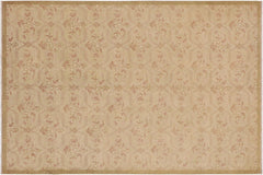 handmade Modern Kafkaz Tan Lt. Brown Hand Knotted RECTANGLE 100% WOOL area rug 9' x 12'