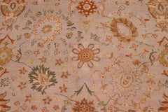 handmade Traditional Taupe Beige Hand Knotted RECTANGLE 100% WOOL area rug 9' x 12'