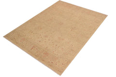 handmade Traditional Kafkaz Beige Tan Hand Knotted RECTANGLE 100% WOOL area rug 9 x 12