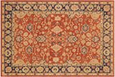 handmade Traditional Kafkaz Rust Blue Hand Knotted RECTANGLE 100% WOOL area rug 9x12