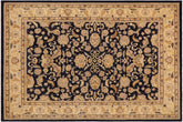 handmade Traditional Kafkaz Blue Tan Hand Knotted RECTANGLE 100% WOOL area rug 9x12