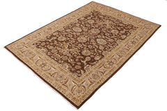 handmade Traditional Kafkaz Brown Tan Hand Knotted RECTANGLE 100% WOOL area rug 9x12