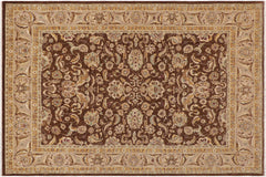 handmade Traditional Kafkaz Brown Tan Hand Knotted RECTANGLE 100% WOOL area rug 9x12
