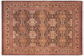 handmade Transitional Kirman Brown Brown Hand Knotted RECTANGLE 100% WOOL area rug 9 x 12