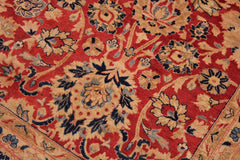 handmade Transitional Mahal Red Blue Hand Knotted RECTANGLE 100% WOOL area rug 9x12