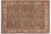 handmade Traditional Regular Lt. Green Ivory Hand Knotted RECTANGLE 100% WOOL area rug 9x12