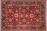 handmade Traditional Lahore Red Blue Hand Knotted RECTANGLE 100% WOOL area rug 9x12