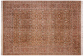 handmade Transitional Drk. Blue Lt. Green Hand Knotted RECTANGLE 100% WOOL area rug 9x12