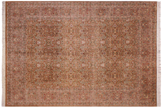 handmade Transitional Drk. Blue Lt. Green Hand Knotted RECTANGLE 100% WOOL area rug 9x12