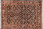 handmade Traditional Mehal Green Tan Hand Knotted RECTANGLE 100% WOOL area rug 9x12