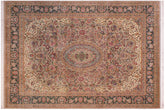 handmade Traditional Hussani Gray Drk.green Hand Knotted RECTANGLE 100% WOOL area rug 9x12