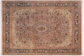 handmade Traditional Hussani Gray Drk.green Hand Knotted RECTANGLE 100% WOOL area rug 9x12