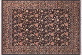 handmade Transitional Morris Black Black Hand Knotted RECTANGLE 100% WOOL area rug 9x12