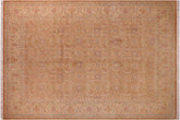 handmade Transitional Kafkaz Brown Lt. Tan Hand Knotted RECTANGLE 100% WOOL area rug 9x12
