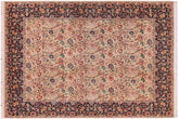 handmade Transitional Sultan Ivory Blue Hand Knotted RECTANGLE 100% WOOL area rug 9x12