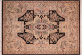 handmade Traditional Angola Black Gray Hand Knotted RECTANGLE 100% WOOL area rug 8x10