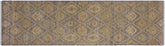 handmade Modern Kafkaz Gray Ivory Hand Knotted RUNNER 100% WOOL area rug 3' x 9'