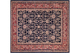 handmade Transitional Kafkaz Blue Red Hand Knotted SQUARE 100% WOOL area rug 8' x 8'