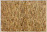handmade Modern Gabbeh Beige Rust Hand Knotted RECTANGLE 100% WOOL area rug 4' x 6'
