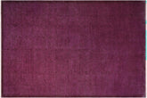 handmade Over Dyed Over Dyed Purple Purple Hand Knotted RECTANGLE 100% WOOL area rug 10' x 14'
