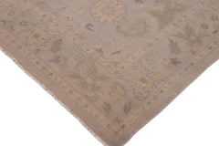 handmade Traditional Kafkaz Gray Beige Hand Knotted RECTANGLE 100% WOOL area rug 9' x 12'