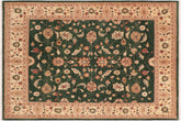 Bohemian Ziegler Cindie Green/Beige Hand Knotted Wool Rug - 8'1'' x 9'6''