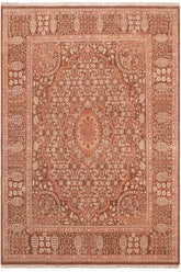 Traditional Tajdar Raguel Brown Brown Hand Knotted Area rugs 8 x 10
