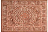 handmade Traditional Tajdar Brown Brown Hand Knotted RECTANGLE 100% WOOL area rug 8x10