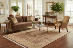 handmade Traditional Brown Beige Hand Knotted RECTANGLE 100% WOOL area rug 8x10
