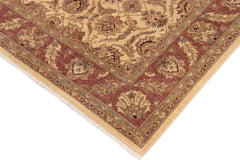 handmade Traditional Kafkaz Beige Brown Hand Knotted RECTANGLE 100% WOOL area rug 8 x 10