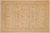 handmade Transitional Kafkaz Beige Tan Hand Knotted RECTANGLE 100% WOOL area rug 9x12