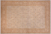 handmade Traditional Design Lt. Blue Ivory Hand Knotted RECTANGLE 100% WOOL area rug 9' x 12'