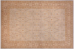 handmade Traditional Design Lt. Blue Ivory Hand Knotted RECTANGLE 100% WOOL area rug 9' x 12'