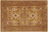 handmade Traditional Kafkaz Tan Brown Hand Knotted RECTANGLE 100% WOOL area rug 9x12
