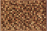 handmade Modern Gabbeh Brown Tan Hand Knotted RECTANGLE 100% WOOL area rug 9' x 12'
