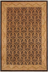 handmade Transitional Kafkaz Black Tan Hand Knotted RECTANGLE 100% WOOL area rug 9 x 12