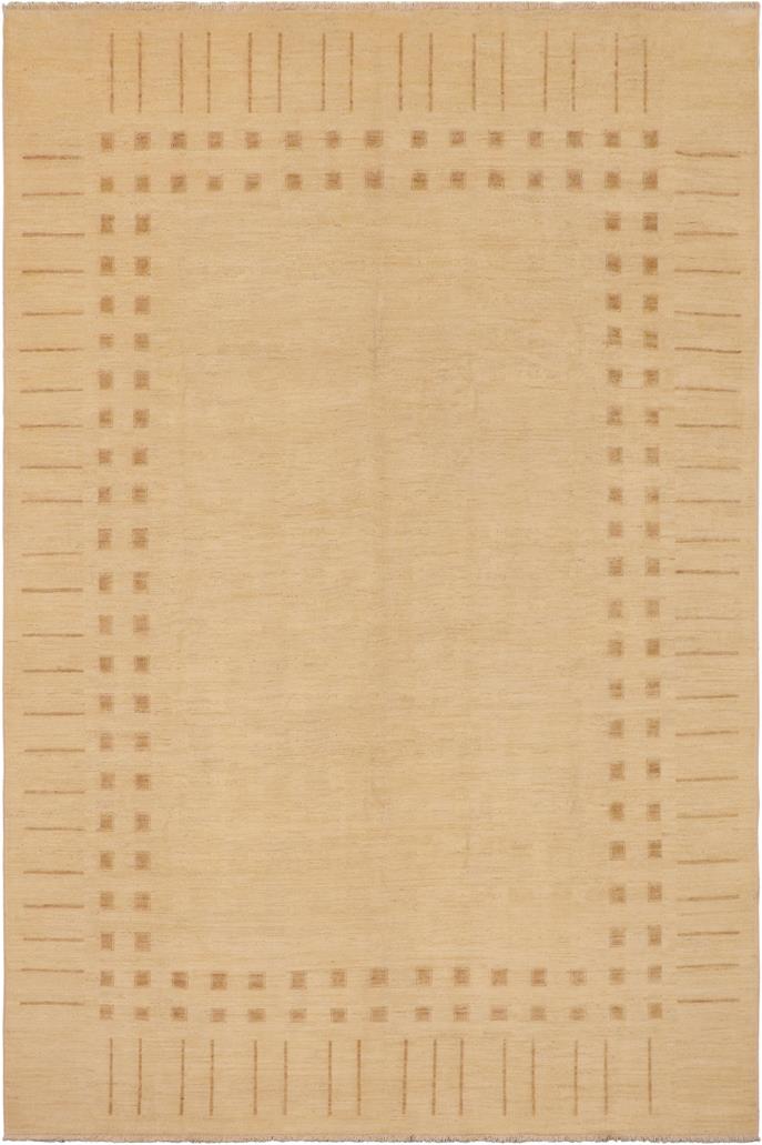 handmade Modern Kafkaz Beige Tan Hand Knotted RECTANGLE 100% WOOL area rug 9 x 12