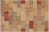 handmade Modern Kafkaz Tan Beige Hand Knotted RECTANGLE 100% WOOL area rug 9' x 11'